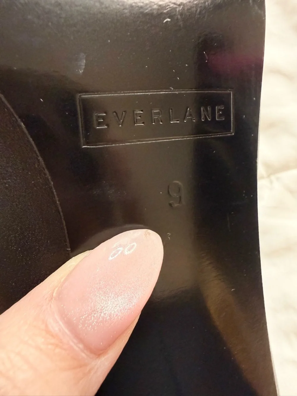 Everlane The Day Heel Black Leather Shoes Size 9 Minimal Classic NWOB Chic - Picture 7 of 8